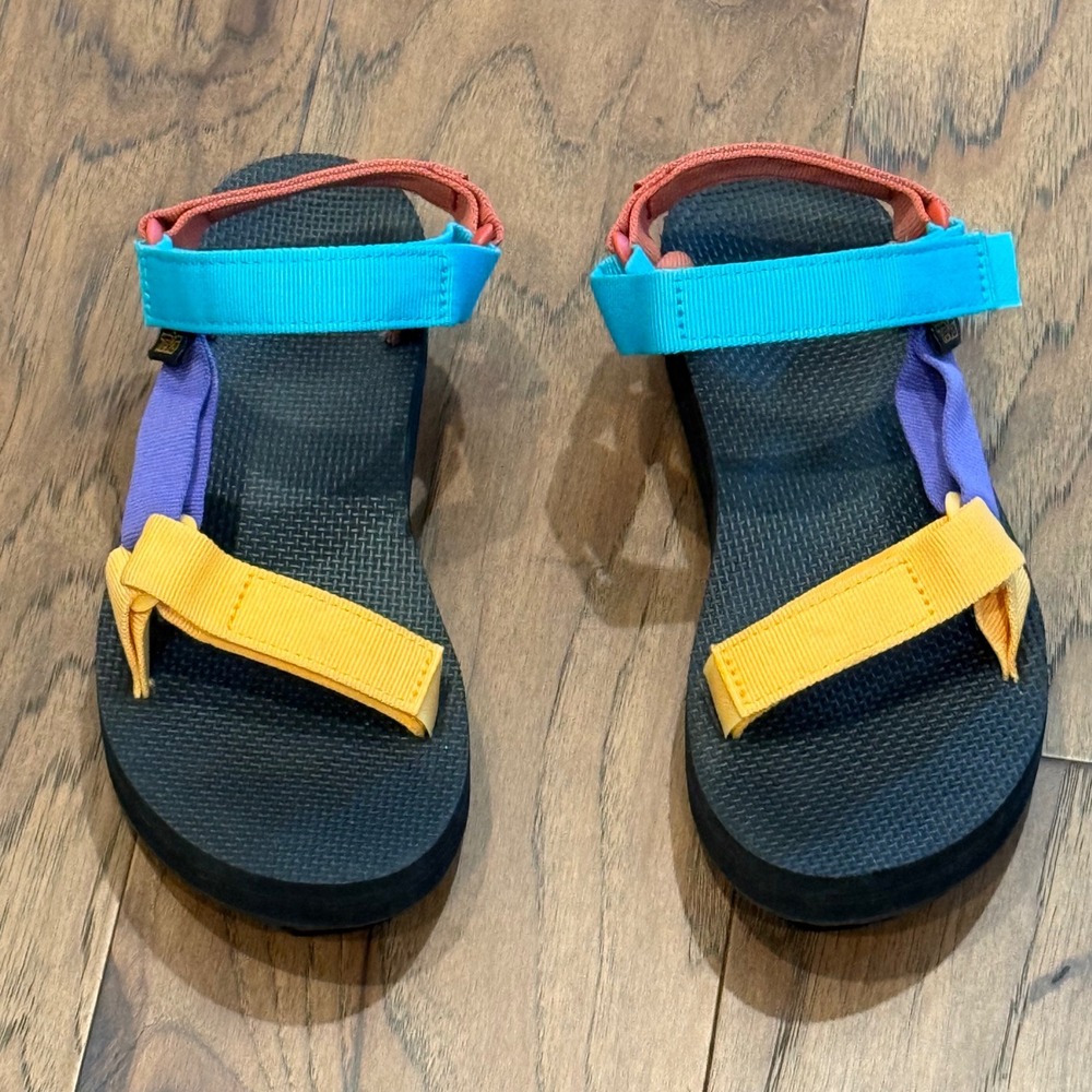 Teva Midform Universal Multi Color Retro Platform Sandals 1096969 Womens 7‎